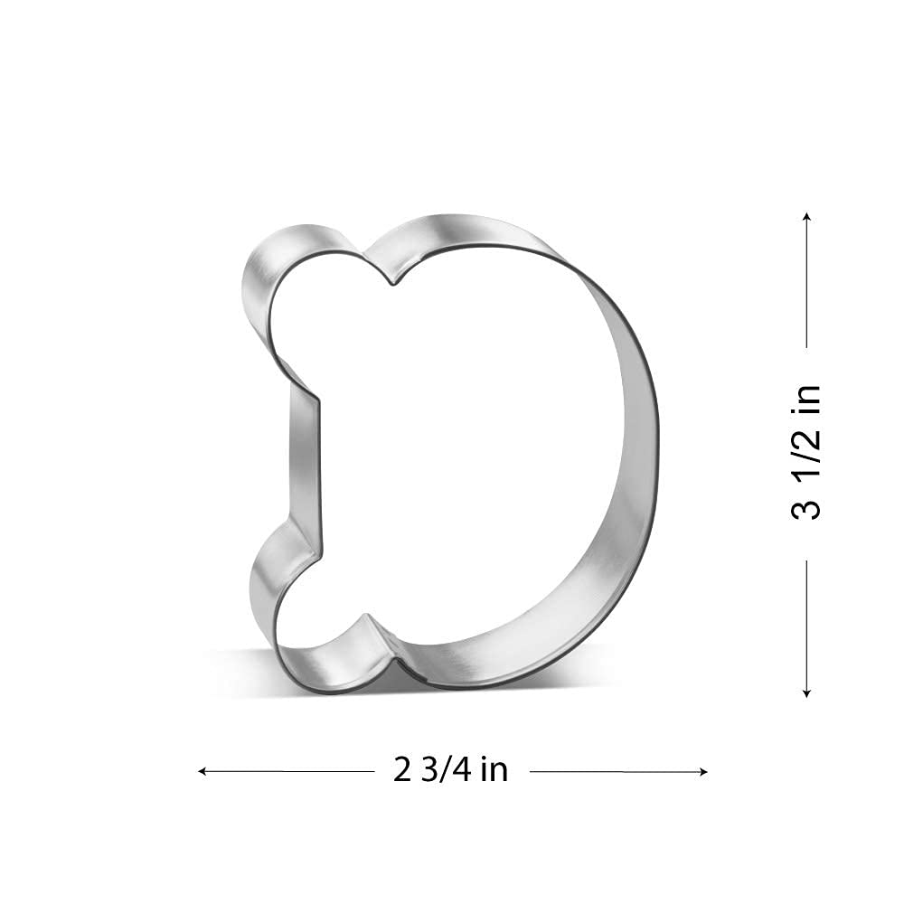 Cookiecuttercom Brand Frog Face Cookie Cutter 3.5Inch -Tin Plated Steel Cookie Cutters - Frog Face Cookie Mold