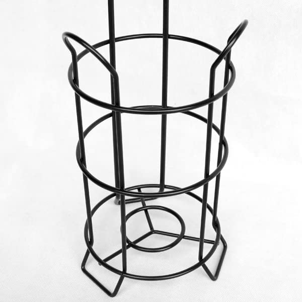 Toilet Paper Holder Stand Bathroom Toilet Paper Storage with Raised Base  Tissue Paper Roll Dispenser with Top Shelf (Black)
