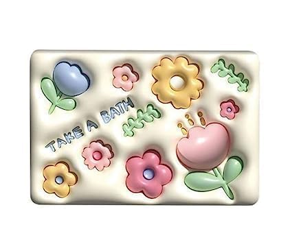 ABRIMA 3D Bathroom Door Mat AntiSlip Water Absorbent Floor Mat for Bathroom, Bedroom & Living Room Soft, Quick Drying Rug with 