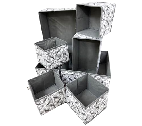 House Of Quirk NonWoven Foldable Cloth Storage Box Closet Dresser Drawer Organizer Containers Divider With Drawers For Underwea