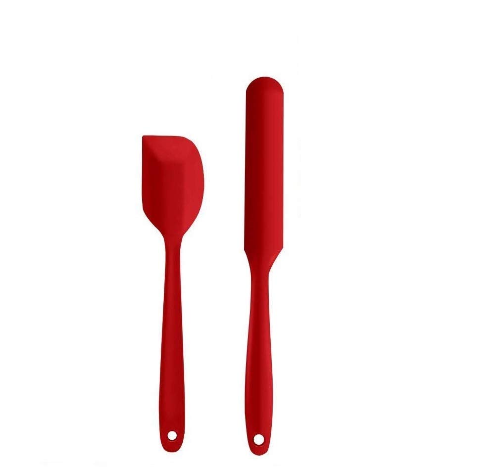 Fs Cool Silicone Spatula Set Of 2, Heat Resistant Rubber Spatula Kitchen Utensils Mini Jar Spatulas Last Drop Spatula For Non St