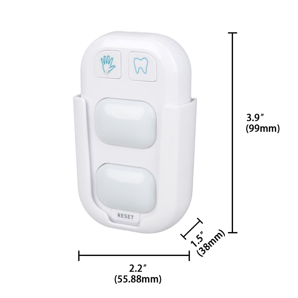 Timer For Kids,2 Minutes Teeth Brush Timer,20 Seconds Bathroom Hand Washing Timer, Color Indicator Light Stick On Bathroom Timer