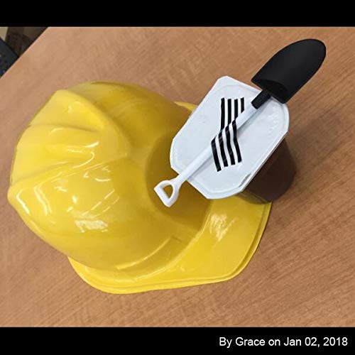 Z Zicome Novelty Disposable Plastic Shovel Shape Dessert Spoon, Set Of 50