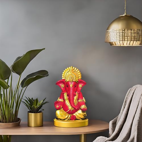 Signamio Handcrafted Pink Ganesha Idol For Car Dashboard Item: Ganesh Ji, Ganpati Bappa Murti For Home Decor - Exquisite Car God