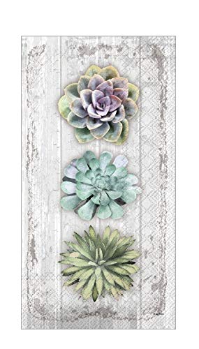 Boston International Disposable Hand Towels, Decorative Paper Guest Towels For Bathroom Or Paper Napkins Dinner Napkins Succulen