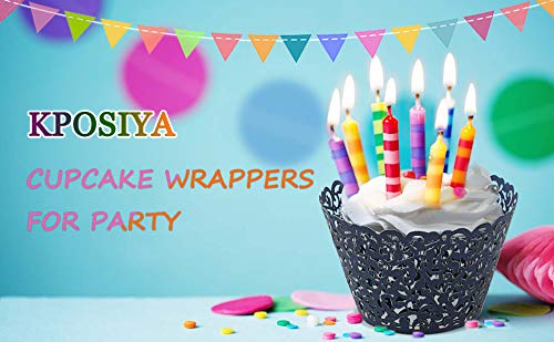 Kposiya Pack Of 120 Cupcake Wrappers Artistic Bake Cake Paper Cups Vine Designed Laser Cut Cupcake Wraps Baking Cup Muffin Case