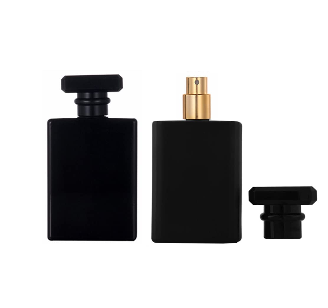 Yorror 2 Pcs 100Ml Glass Spray Bottle,Fine Mist Refillable Perfume Bottle,Perfume Atomizer For Men And Women,Empty Perfume Dispe