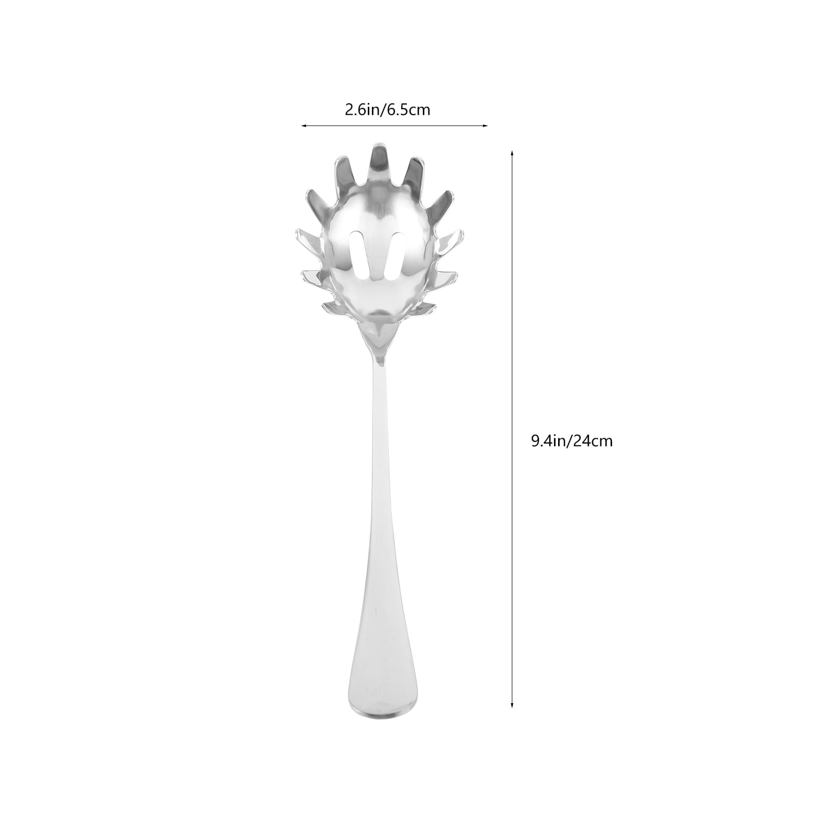 Doitool 9.4 Inch Spaghetti Spoon,Stainless Steel Pasta Spoon Pasta Fork,Pasta Server With Teeth,Noodle Spoon Pasta Server Utensi