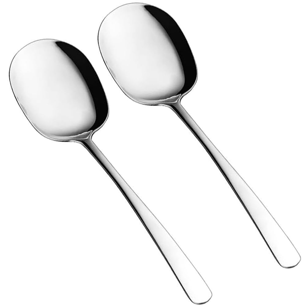 Siaiqiang X-Large Serving Spoons Set,Foodgrade 18/8 Stainless Steel Serving Spoons,11.4 Inch Large Serving Utensils Of Spoons Se