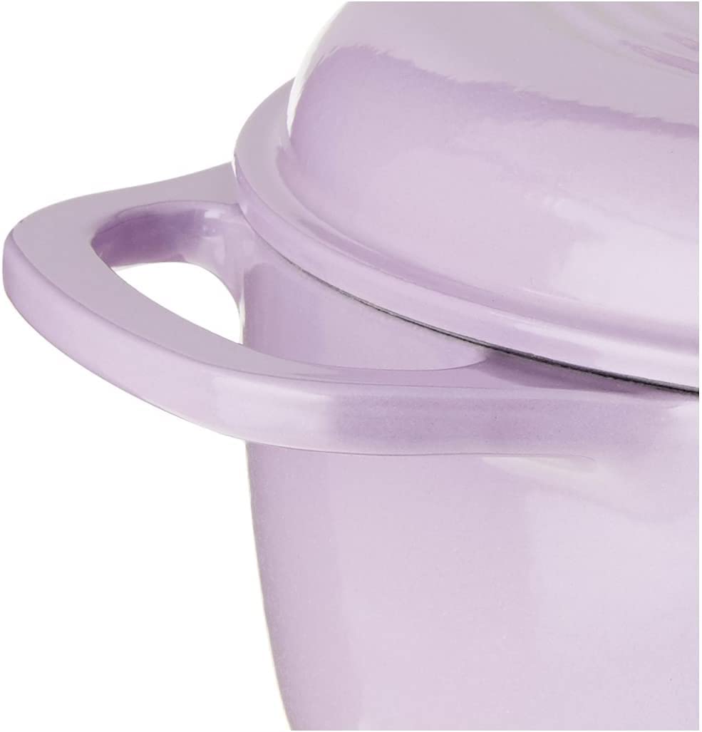 Lodge Enameled Cast Iron Dutch Oven, 3 Qt, Lilac - Durable, Stylish Cookware for All Your Culinary Needs