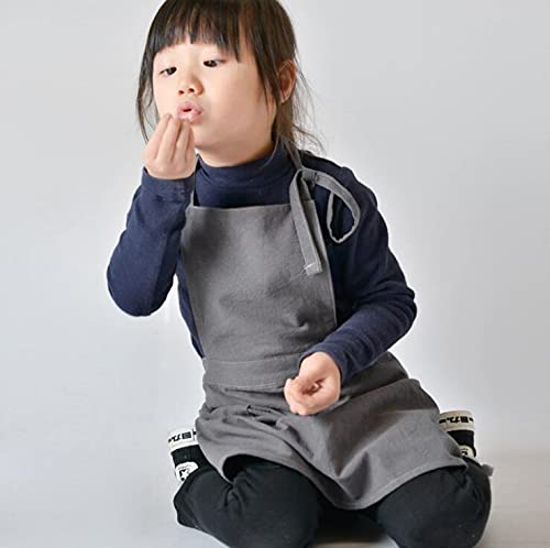 Luchuan Children'S Aprons,Cotton And Linen Hand-Crafted Lesson Apron For Kids (S:21.65Inch(L) 22.8Inch(W))