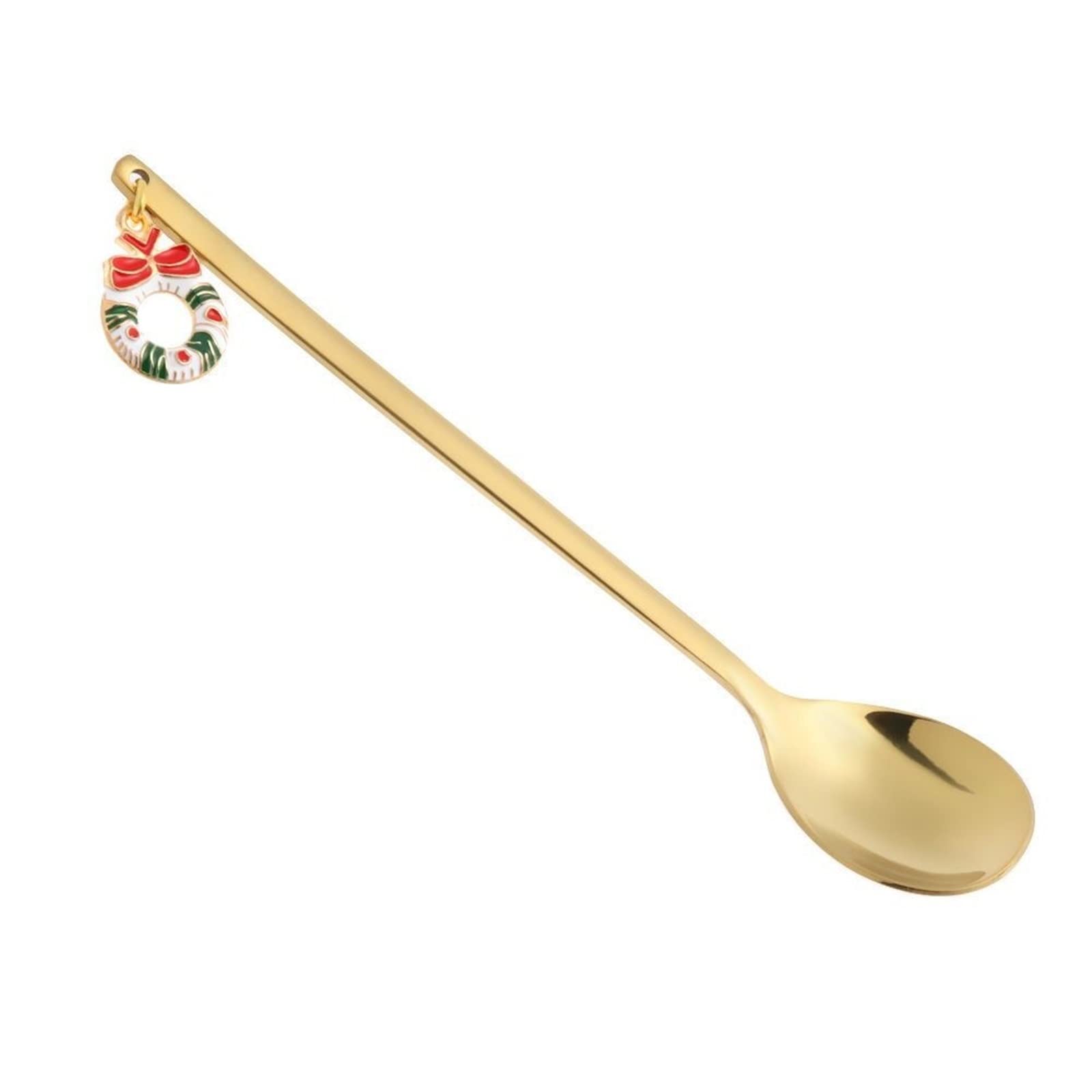 MENGKK Soup Ladles Dining Table Decoration Stainless Steel Milk Coffee Spoon Tableware Home(Gold)
