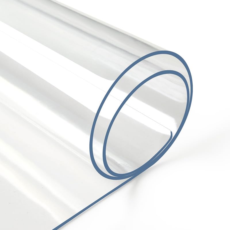 Deep Dream 2.0mm Clear Desk Cover Protector, 32  72 Inch Clear Table Protector, Rectangular Vinyl Desk Pad, PVC Plastic Table Co