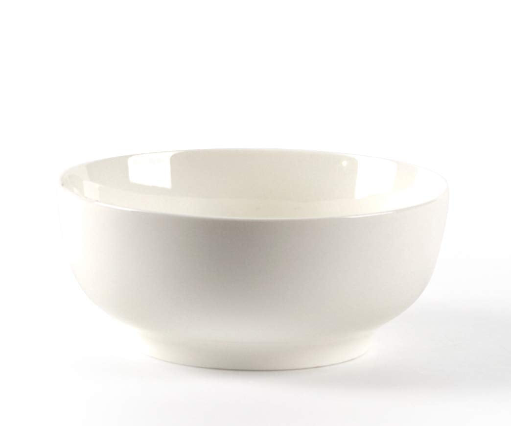 HomeVss, Bone China Rim Shape, Elegance White 40pc Dinnerware Set