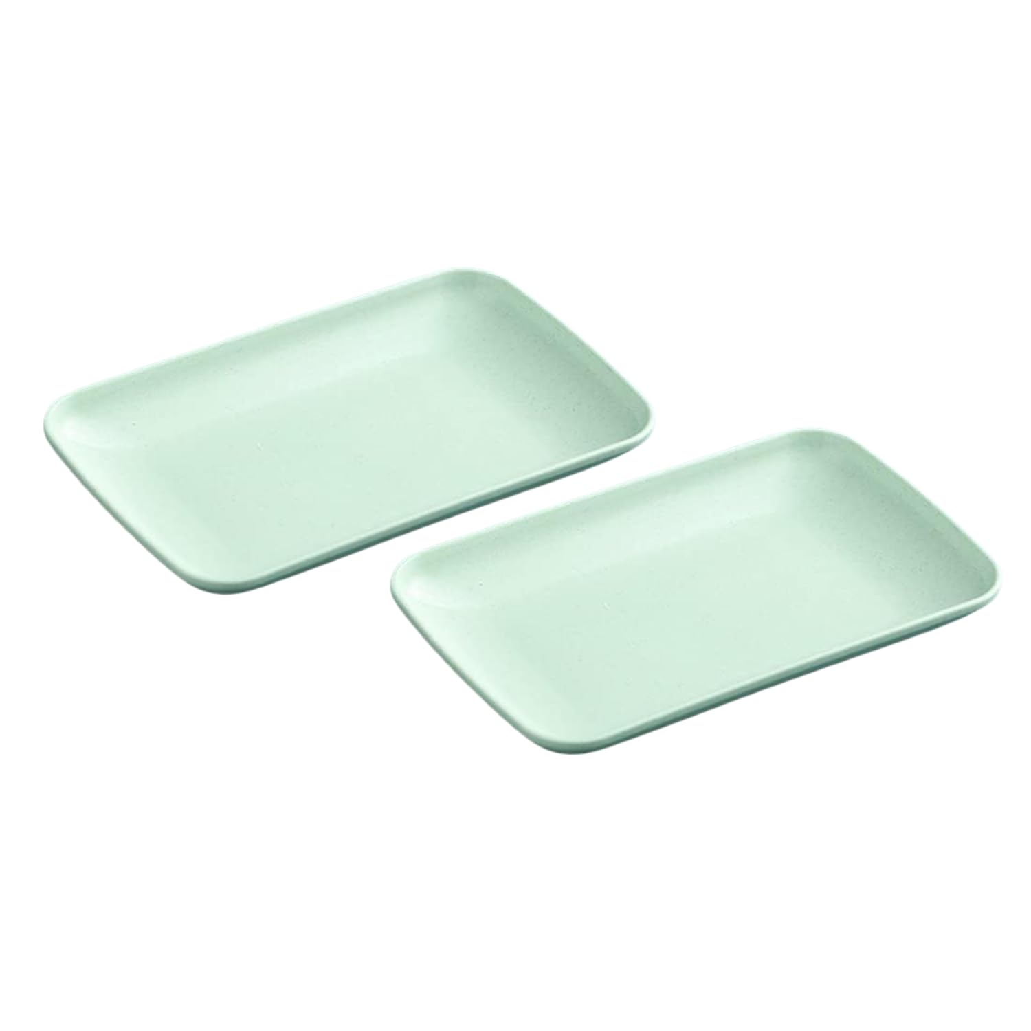 P Plus Fire Rectangle Reusable NonBreakable Wheat Straw Fiber Party Dinner Food Plate Dishes Microwavable And Dishwasher Safe B