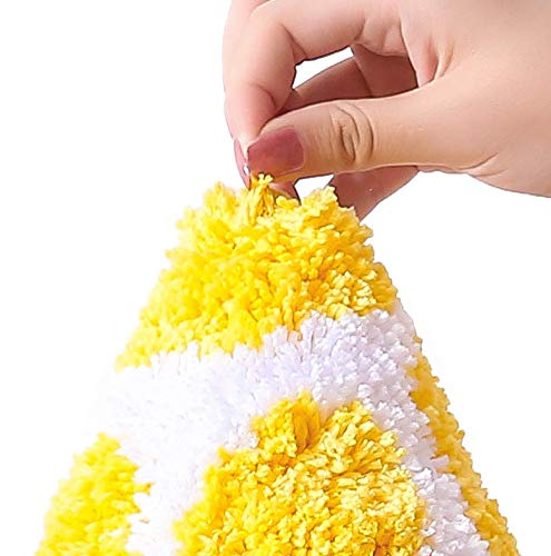 Rainbow/Lemon Rug Carpet Water Absorption Non-Slip Bedroom Bathroom Door Mat (Lemon S)