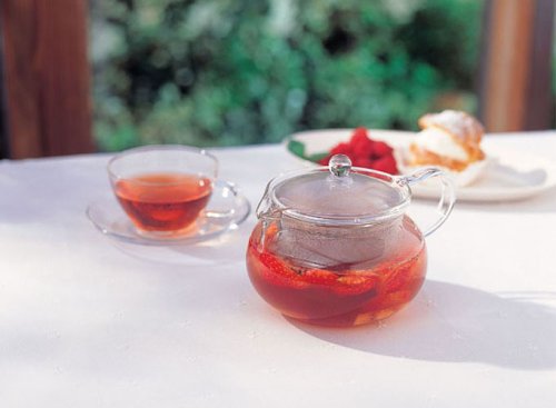 HARIO ChaCha Kyusu Glass Tea Pot, 450ml, Model CHJMN-45T, Perfect for Tea Lovers