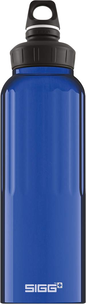 Sigg - Aluminum Sports Water Bottle - Wmb Traveller Blue - With Wmb Adapter - Leakproof - Lightweight - Bpa Free - 51 Oz