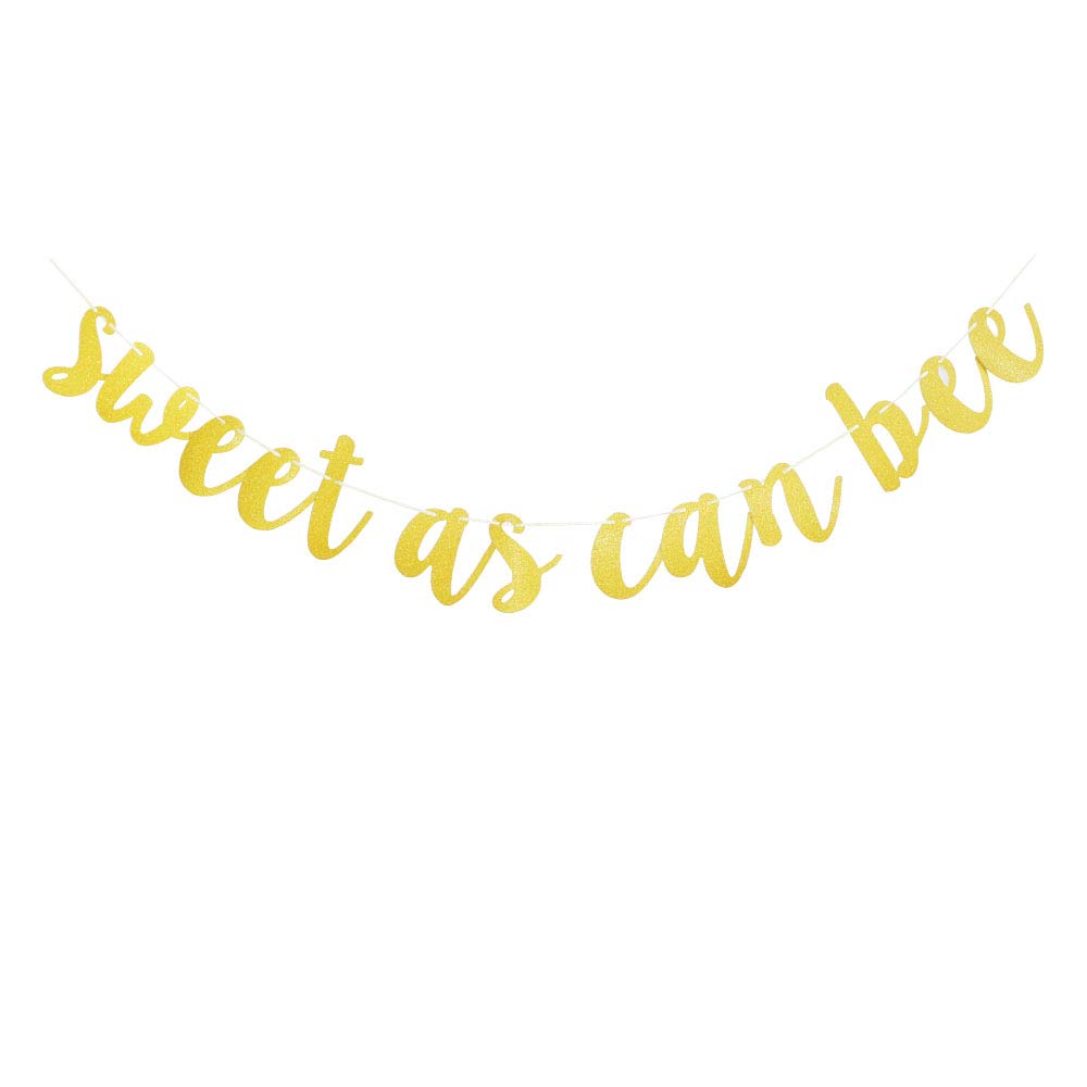 Sweet As Can Bee Banner, Baby Shower Party Sign, Gender Reveal Party Supplies, Baby Boys Girls' Birthday Party Bunting Decoratio