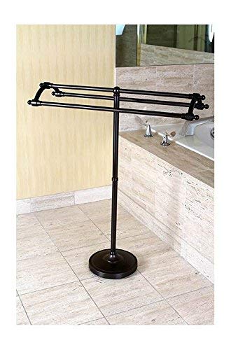 Kingston Brass SCC2275 Pedestal Round Plate Towel Rack  Oil Rubbed Bronze