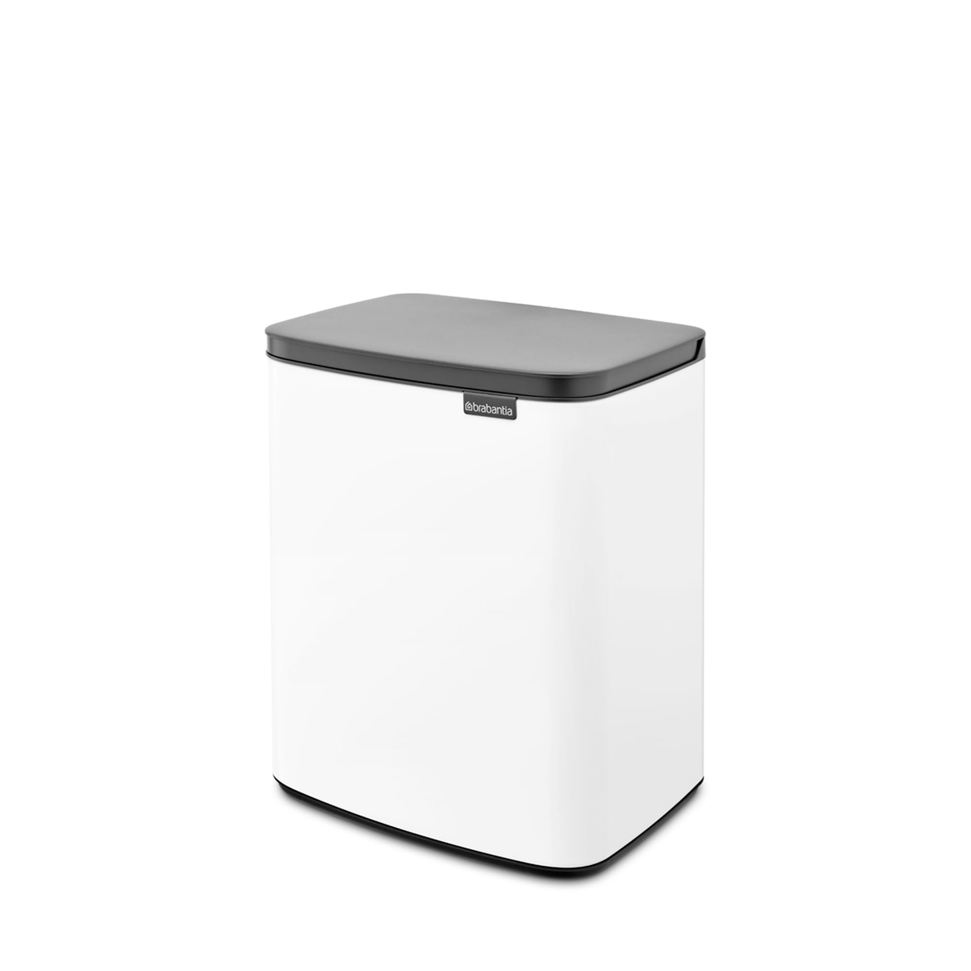 Brabantia Small Bo Trash Can 3.2 Gal - Easy Open, Soft Closing Lid, Hygienic, Space Efficient - For Bathroom, Home Office, Bedro
