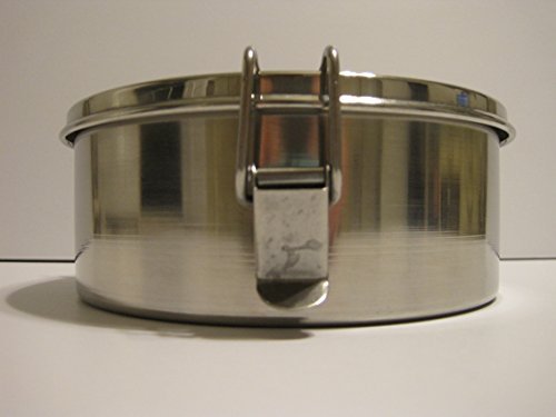 1 Quart Round Flan Pan With Straight Sides 6 Inches Diameter Stainless Steel With Locking Top