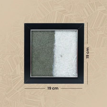 Astrotalk Dhan Varsha Frame with Pyrite & Selenite | Vastu Items for Wealth & Positivity | Wall Decor Items Living Room | Raw Pyrite Frame for Wall | Gift for Man & Woman | 19x19x1 cm | 1 Piece