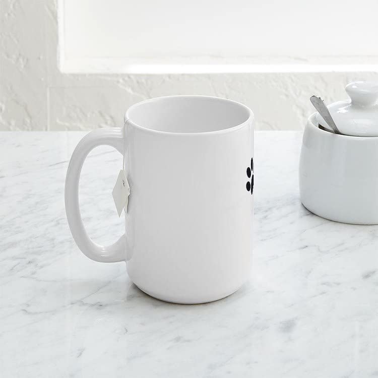 CafePress Cat Dad [B/W] Large Mug 15 oz (444 ml) Ceramic Coffee Mug