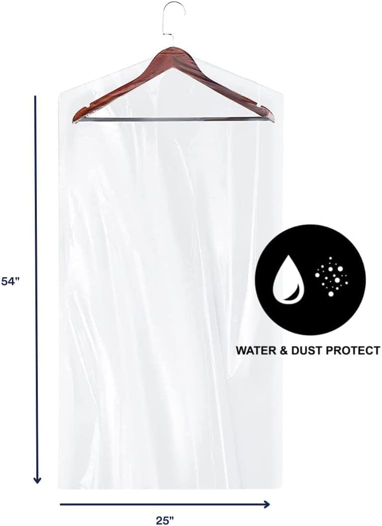 Plasticplace .65 Mil Clear Garment Bags, 21 X 7 X 54 Inch, 320 Count (Pack Of 1)