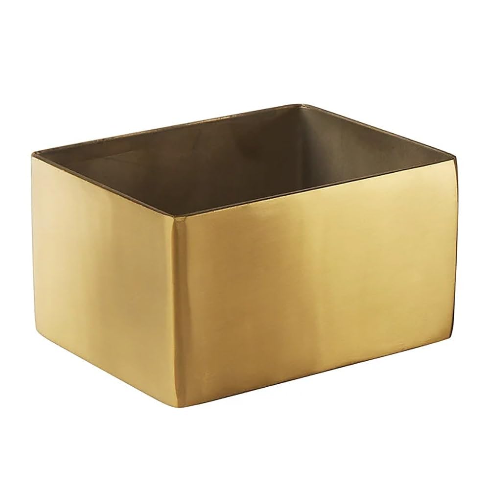 American Metalcraft Gsph4 Rectangular Gold Sugar Packet Holder, Satin Finish, 2-3/4 Inches L Square