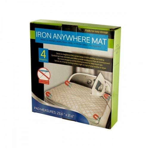 Bulk Buys Ol372 Iron Anywhere Mat With Magnets, Silver