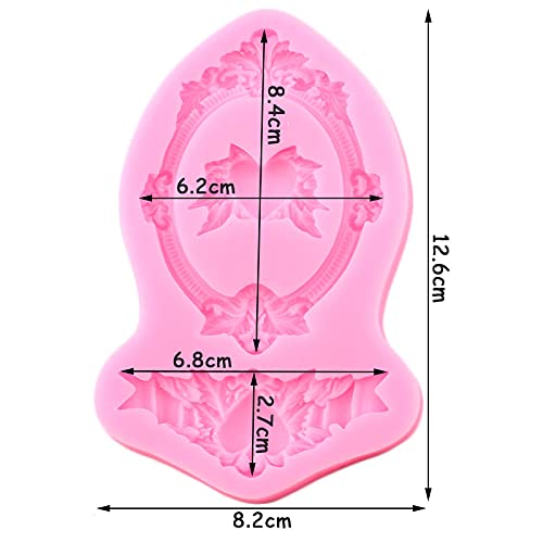Photo Frame Silicone Mold Baroque Mold Food-Grade Silicone Mold For Chocolate Soap Candy Cake Baroque Style Fondant Silicone Mol