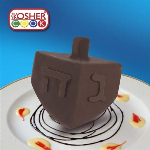Dreidel Shaped Silicone Molds for Baking  Freezing  Candy  Ice Cubes  Chocolate and More - Oven and Freezer Safe - Small Silicone Molds for Chanukah - Silicone Bakeware by The Kosher Cook