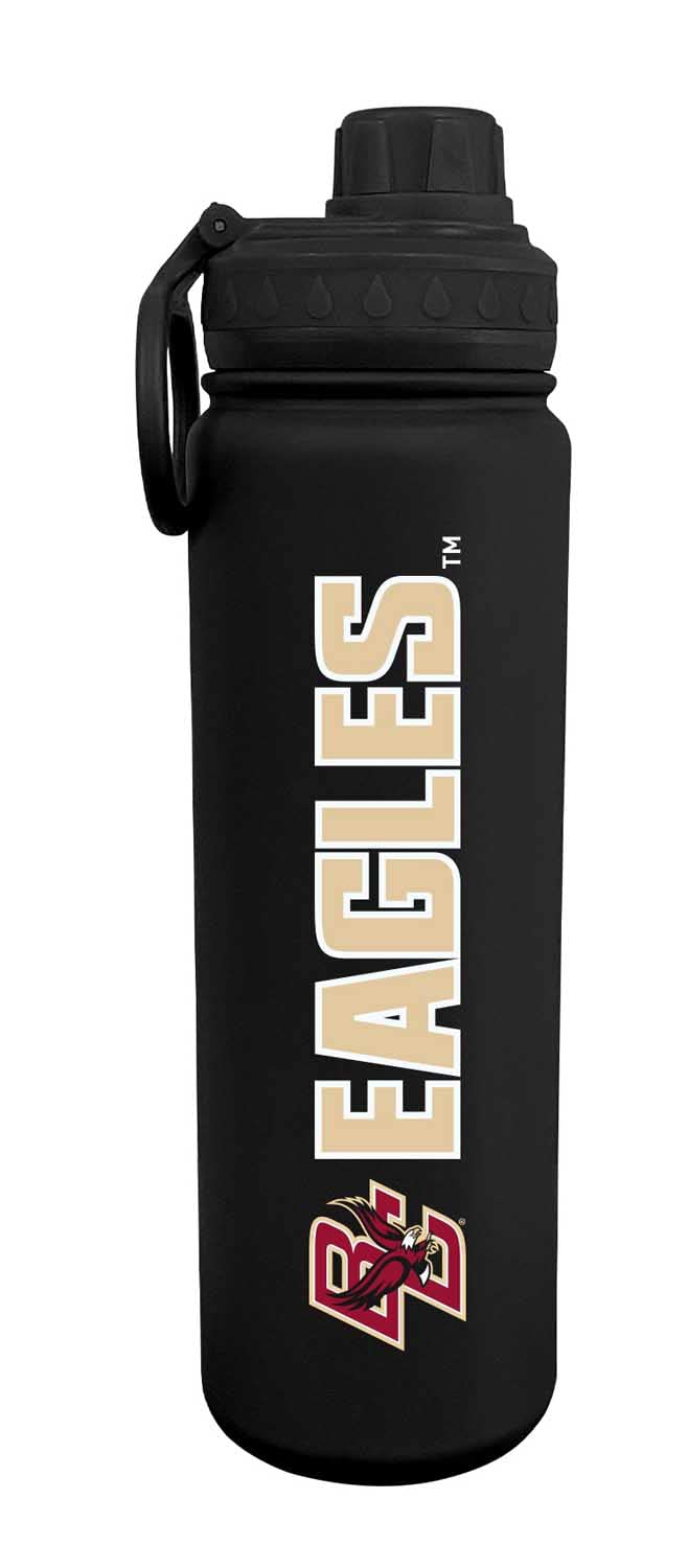Campus Colors Ncaa Stainless Steel Water Bottle - Twist On Cap - 24 Oz - Carry Clip - Keeps Your Drinks Hot Or Cold For Hours (B