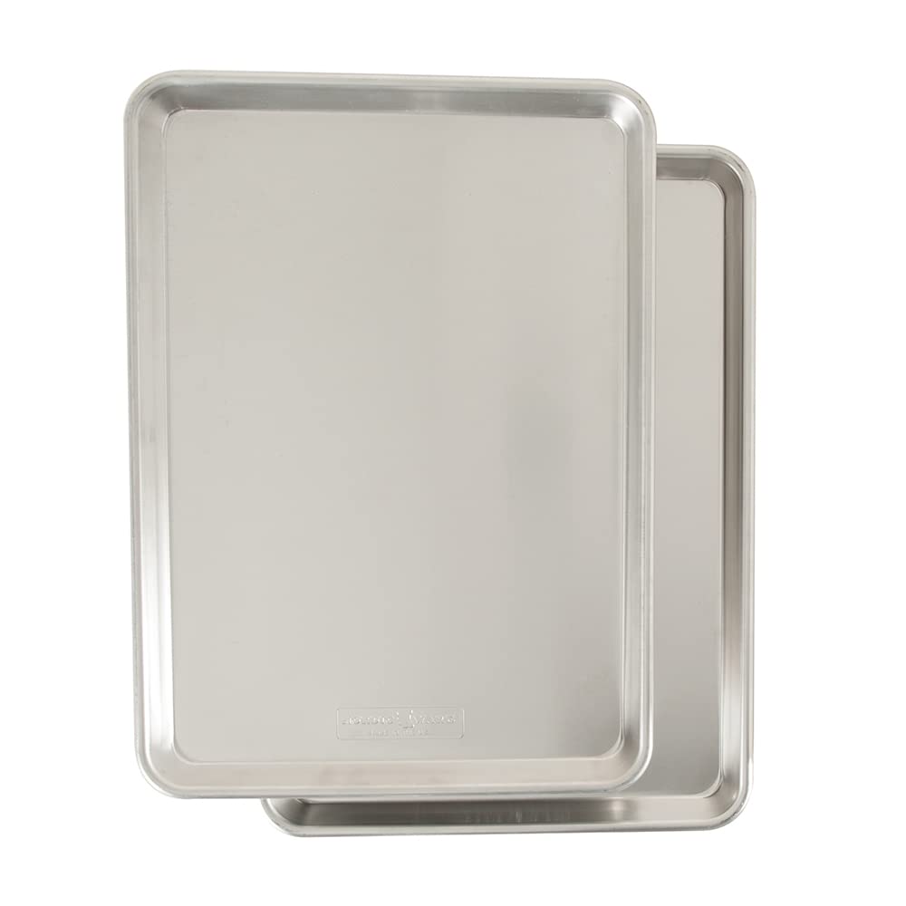 Nordic Ware Naturals Aluminum Commercial Bakeware for Even Baking - USA Made Cookie Sheet Pan, Oven-Safe Essential