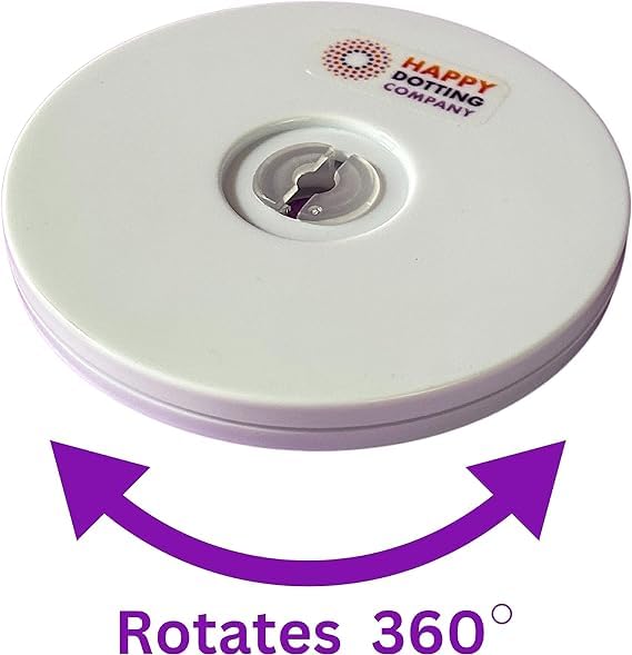 4    - Turntable For Painting - Happy Dotting Company - Best Small Turntable For Dot Art - Must-Have Tool For Mandala Art Stone