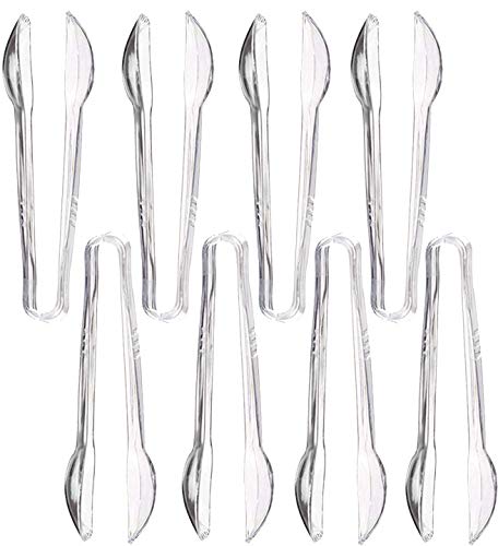 Clear Plastic Tongs, 6 1/2 (8)