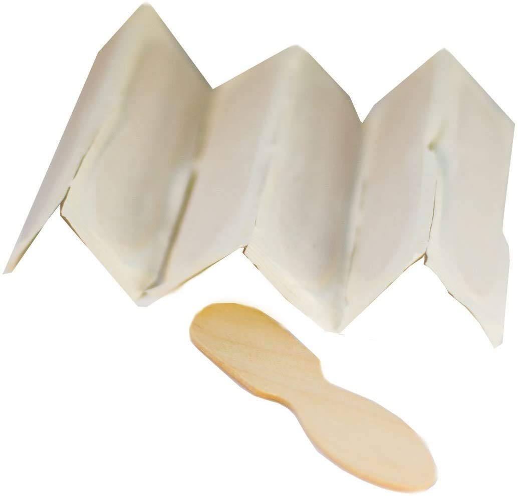 Perfect Stix Wooden Wrapped Taster Spoons, Paper Wrapped, 3'' Length (Pack Of 200) Wrapped. Eco-Friendly