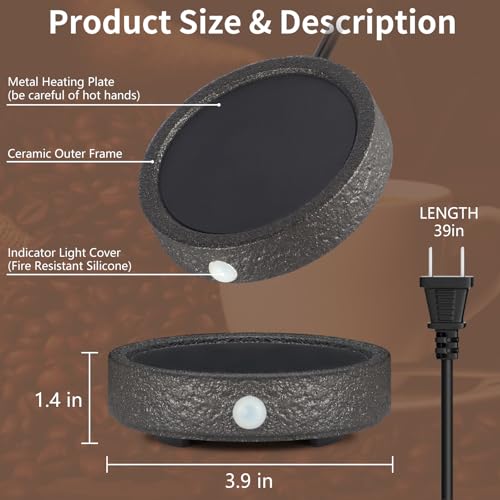 Candle Warmer Plate,Ceramic Candle Wax Warmers For Jar Candles,Coffee Mug Warmer For Desk, Candle Warmer For Home Office, Gifts