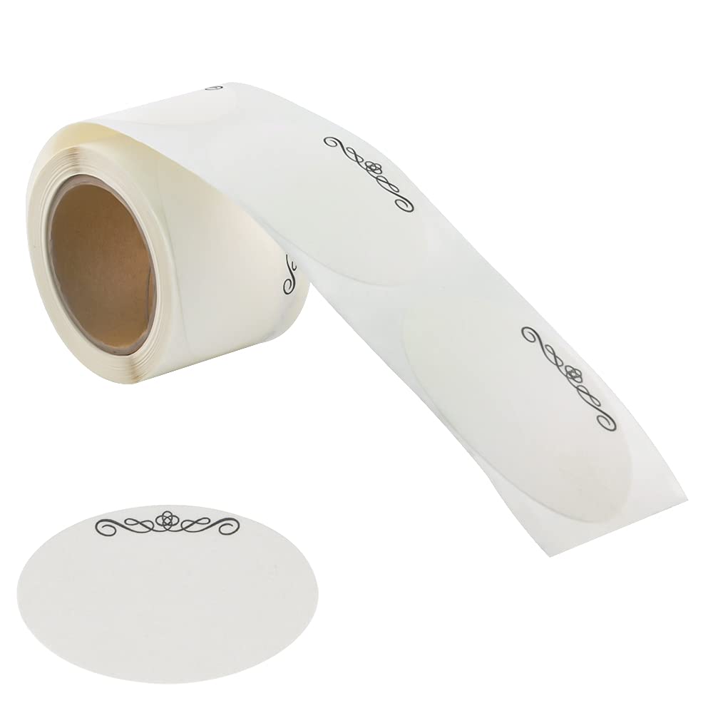 L Liked White Dissolvable Label, Disposable Canning Labels, 1 12 X 2 12 (Roll Of 120) (1 Rolls)