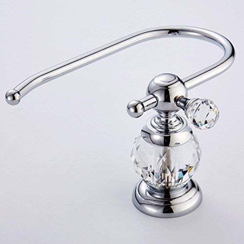 Kabter Crystal Series Brass Toilet Paper Roll Holder, Polished Chrome