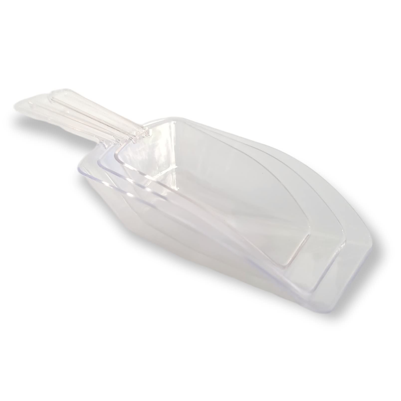 Handy Housewares 3 Piece Nesting Clear Plastic Kitchen Scoop Set - Perfect For Cereal, Oatmeal, Coffee, Sugar, Powder (1 Set)