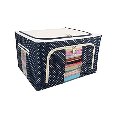 Peyx Large Storage Box For Cloth Blanket Stackable And Moisture Proof Underbed Storage Organizer Quilt Cover Bag (88 Liter, Mult