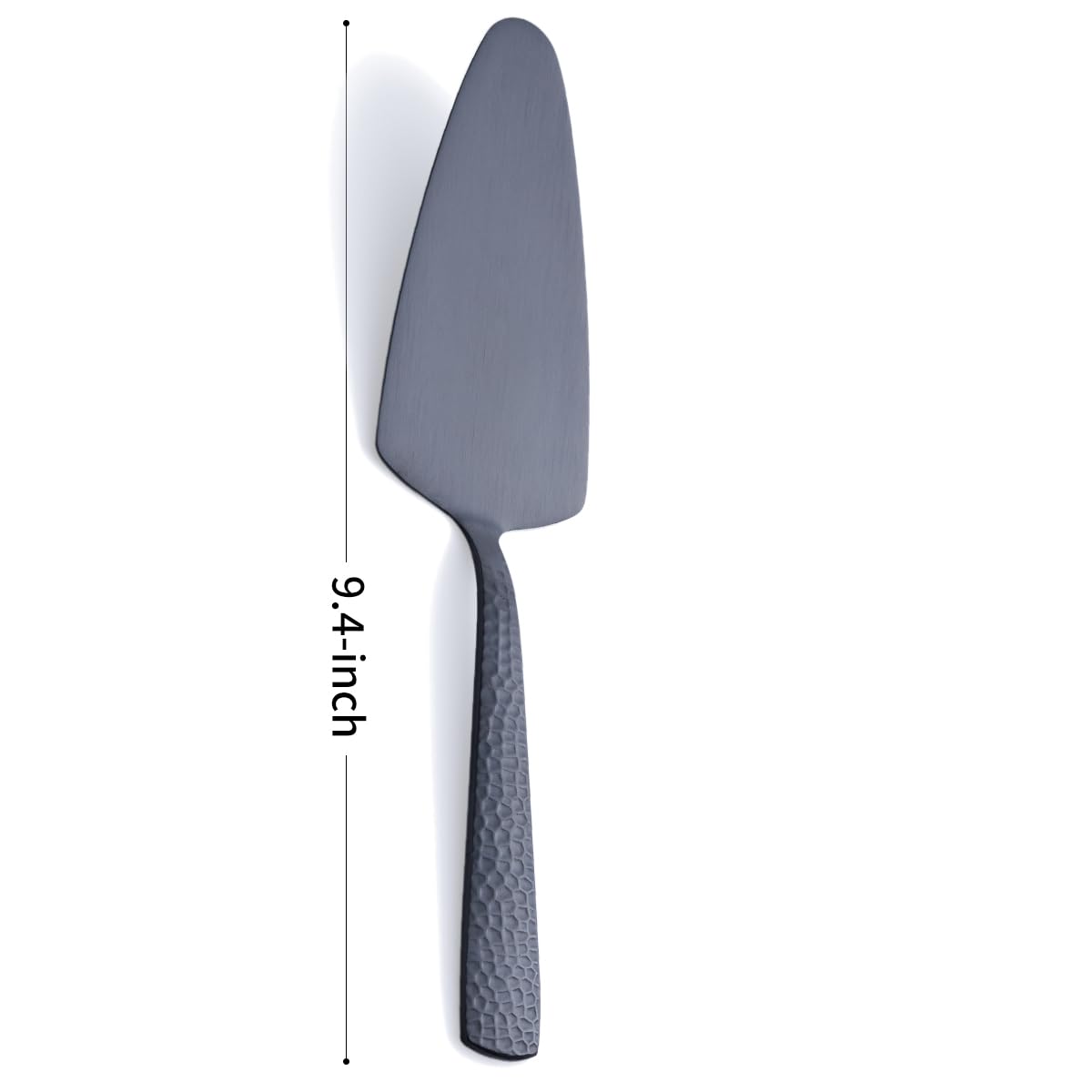 Fullyware Matte Black Cake Pie Server, 9.4-Inch Stainless Steel Heavy Duty Pizza Spatula, Satin Finish, Set Of 3