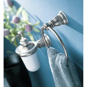 Moen Yb5486Wr Kingsley Bathroom Hand -Towel Ring, Wrought Iron