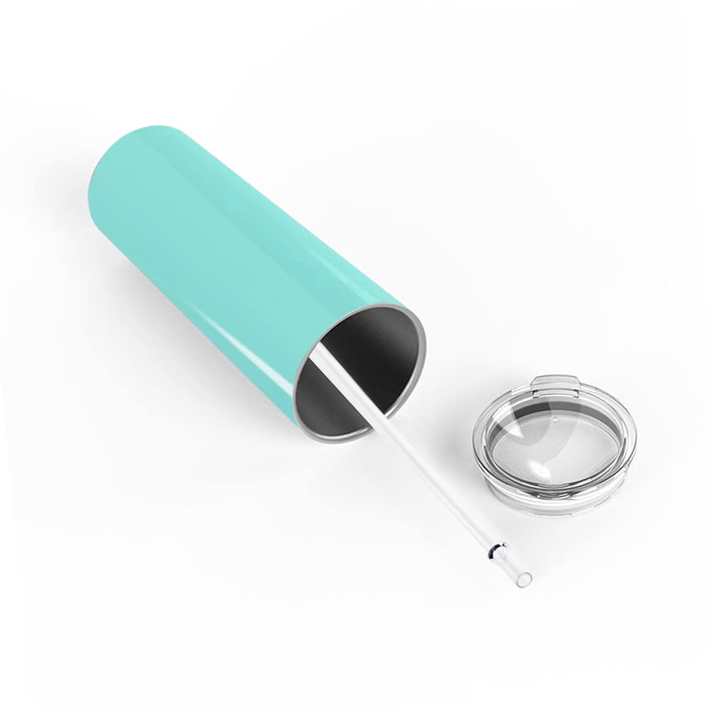 Cuptify Personalized Nurse Heart Stethoscope, Rn, Lpn, Cna, Cma, Ma Skinny Tumbler With Lid And Straw On Seafoam Gloss 20 Oz Ins