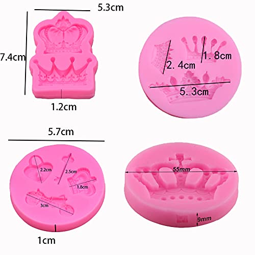 7Pcs Vintage Frame Baroque Style Crown Photo Frame Silicone Molds For Fondant Candy Making Chocolate Mold Desserts Ice Cube Gum