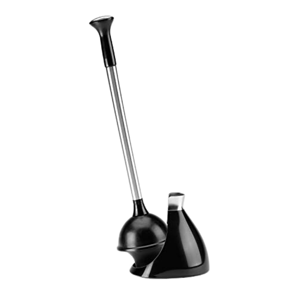 Simplehuman Toilet Plunger And Caddy Stainless Steel, Black