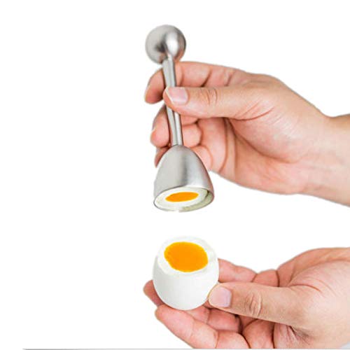 Mayata 2Pcs Metal Stainless Steel Egg Scissors Egg Topper Cutter Straight Shell Opener Boiled Raw Egg Open Creative Kitchen Acce