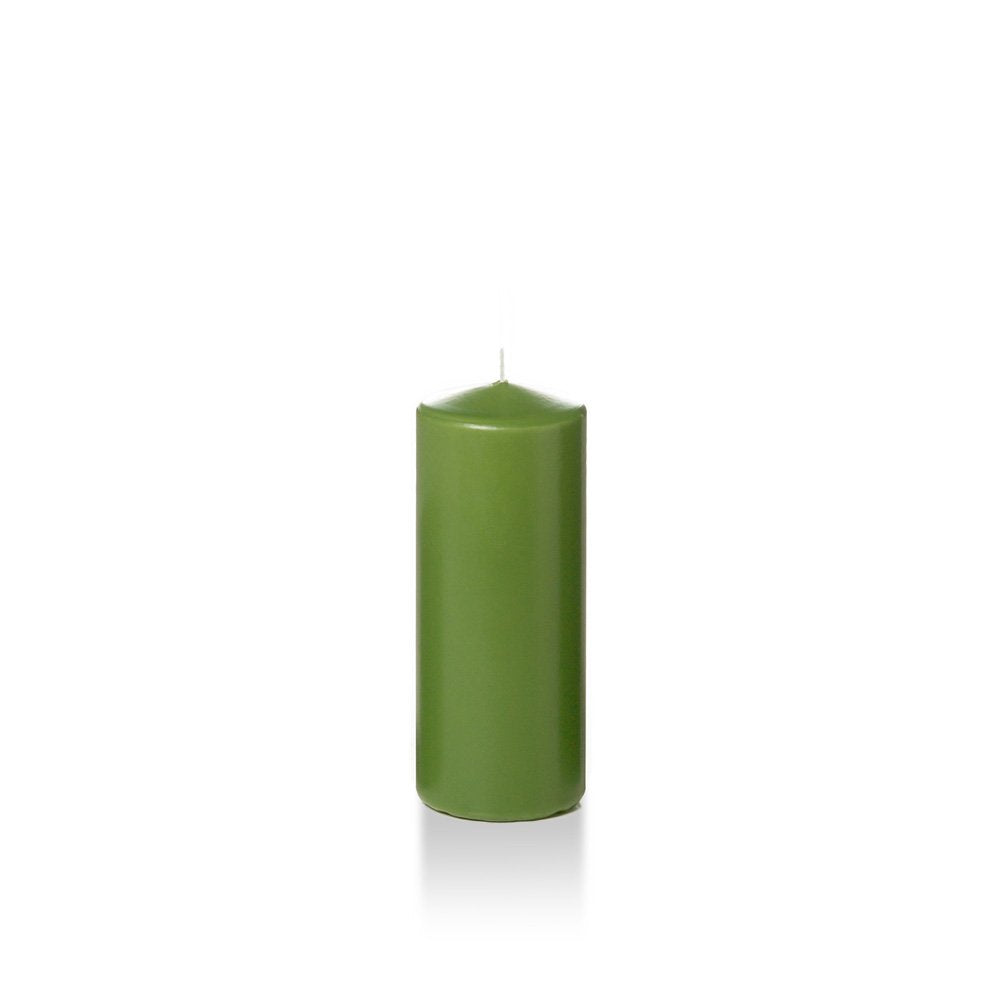 yummi 2.25 x 5 Green Tea Slim Round Pillar Candles - 4 per Pack